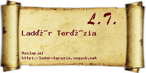Ladár Terézia névjegykártya