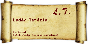 Ladár Terézia névjegykártya